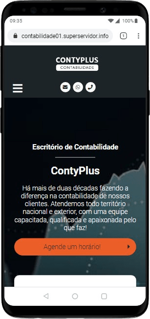 Modelo de site para escritórios de contabilidade, contadores e empresas contábeis