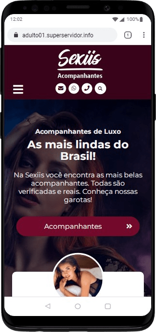 Modelo de Site para acompanhantes de luxo e garotas de programas