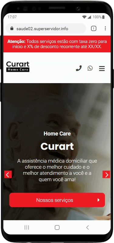 Projeto de site para empresas de home care