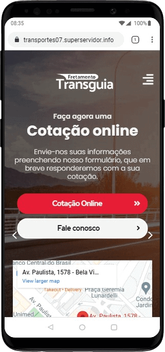 Modelo de site para empresas de viagens, excursões, passeios turísticos e transporte de pessoas